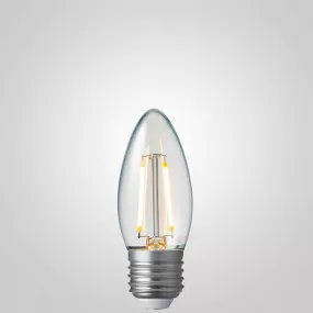 2W Candle LED Bulb E27 Clear in Warm White