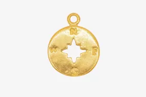 Compass Charm Wholesale 14K Gold, Solid 14K Gold