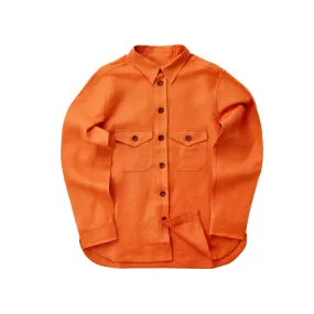 Copper Orange Linen Overshirt