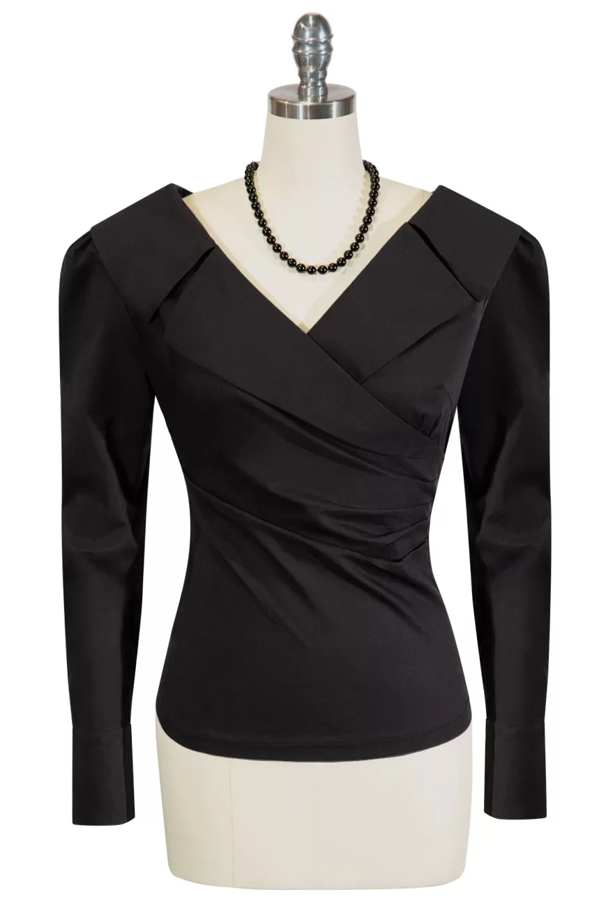 Dorchester Suite 17 Ruched Shirt (Black)