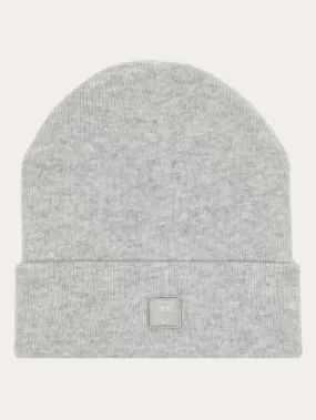 Double layer wool beanie - Grey Melange