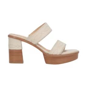 Frye Women's Pipa Woodstock 2 Band Platform Sandal - Ivory