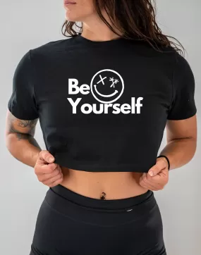 Salty Savage Ladies "Be Yourself" Performance Crop Tee | V2