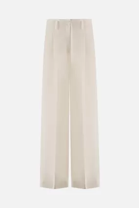 stretch wool wide-leg pants