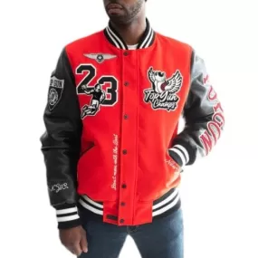 Top Gun Flying Legend Varsity Jacket (Red/Black) TGJ2337