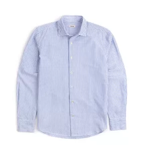 Trunk Audley Cotton Oxford Shirt: Light Blue Stripe